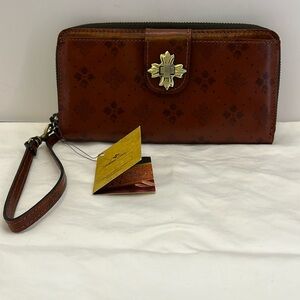 NWT - Patricia Nash Signature Print Edeline Leather Wristlet Wallet #P1148535